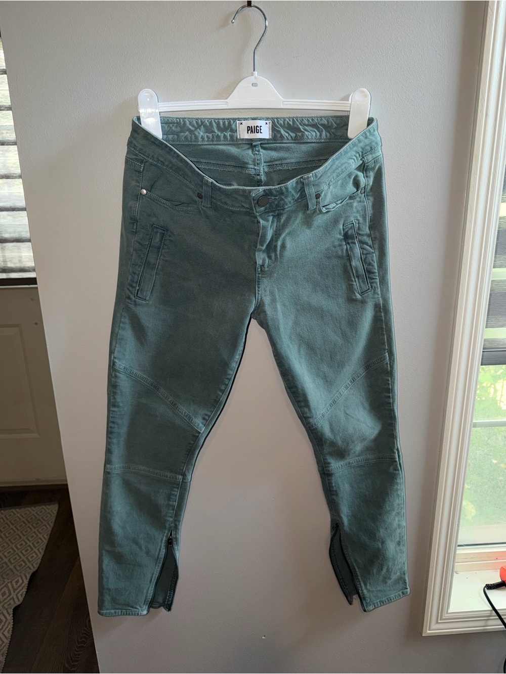 PAIGE Seafoam Slim Denim Jeans